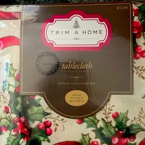 Polyester tablecloth.